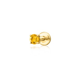 Pure Collection by Ross-Simons Citrine Flat-Back Earrings in 14kt Yellow Gold - 1 of 4