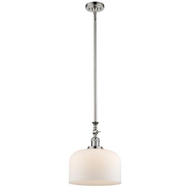 Bell - 1 Light Stem Hung Mini Pendant In Industrial Style-15 Inches Tall and 12 Inches Wide