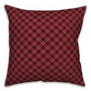 Creative Products Red and Black Gingham Buffalo Check Plaid 20 x 20 Spun Poly Pillow - 2 of 3