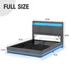 Lift Up Storage Bed Frame, Upholstered Platform Bed, Noise-Free - 2 of 4