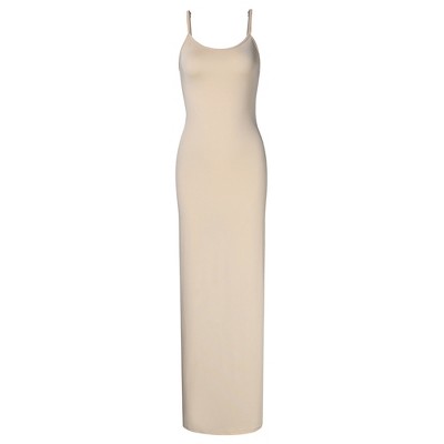 Clearlove Women's 2025 Maxi Dress Spaghetti Strap Slip Bodycon Dress Cowl Neck Slim Long Dresses