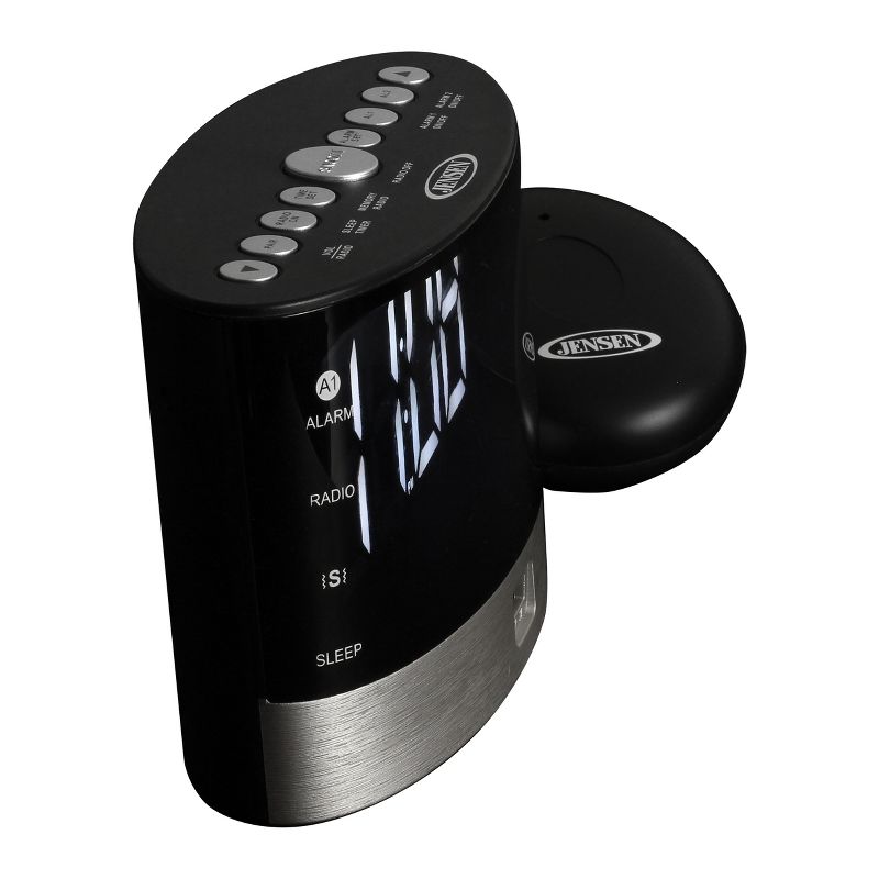 JENSEN JCR-255 AM/FM Digital Dual Alarm Clock Radio with Under Pillow Vibrator, 5 of 7