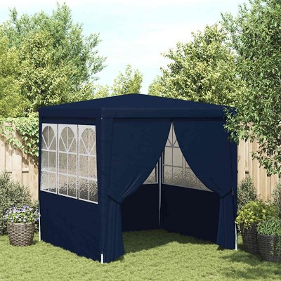 vidaXL Party Tent Blue 100% polyethylene, steel 6.6x6.6 Feet
