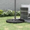 Outsunny 4 Pieces Round Patio Umbrella Base, Cantilever Offset Outdoor Umbrella Weights, 52 Liters Capacity Water or 112 lbs Capacity Sand Plates Set - 2 of 4