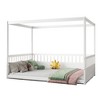 CAVINAS Full Size Wood Montessori Bed,Modern Canopy Floor Bed Frame with Side Four Poster Design,Toddler Bed for Bedroom - 4 of 4