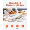 VEVOR Ceramic Baking Dish, 9" x 13", Bakeware Set of 3, Rectangular Casserole Dish Set, Baking Pans with Handles, Oven Secure, White - 3 of 4