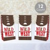 Big Dot of Happiness Western Hoedown - Wild West Cowboy Gift Favor Bags - Party Goodie Boxes - Set of 12 - 2 of 4