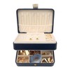 Unique Bargains 2 Layer Women Girls Teen Birthday Gifts PU Leather Jewelry Organizer Case with Removable Drawer - 3 of 4