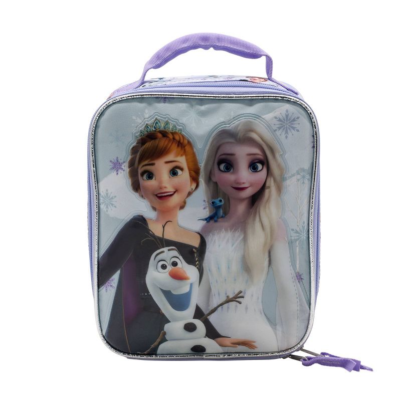 Frozen Kids&#39; Square Lunch Box and Bag - Purple, 1 of 9