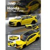 Honda Civic Type R (FK8) RHD (Right Hand Drive) Yellow with Black Top 1/64 Diecast Model Car by Inno Models - 3 of 4