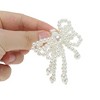 Unique Bargains Cute Faux Pearl Bow Shoelace Charms White 1 Pair - 3 of 4