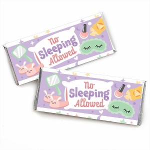 Big Dot of Happiness Pajama Slumber Party - Candy Bar Wrapper Girls Sleepover Birthday Party Favors - Set of 24 - 1 of 4