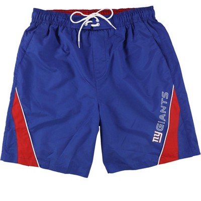 NFL Mens New York Giants Swim Bottom Trunks, Blue, Large