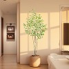 4FT Artificial Tree Ficus, Tall Faux Trees Indoor with Natural Trunk and Shiny Leaves, Fake Silk Tree Faux Potted Plants for Indoor Home Decor - 3 of 4
