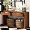 KIGFTSOD Rustic Wooden Console Table - Storage Drawers & Open Shelf, Elegant Sofa Table for Entryway, Hallway & Living Room - 2 of 4