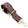 Wrapables Wide Adjustable Crossbody Handbag Strap, Women's Replacement Bag Strap for Purses, Red Starflower - image 3 of 4