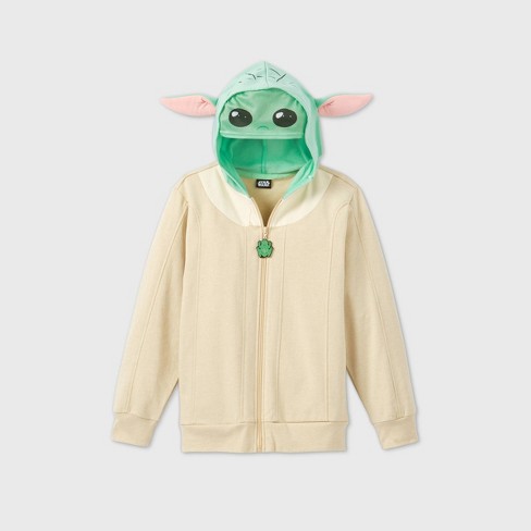 Kids' Star Wars The Mandalorian Baby Yoda Sweatshirt - Beige/Green - image 1 of 2