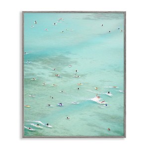 Stupell Industries People Swimming in Summer Black Framed Giclee Art - 1 of 4