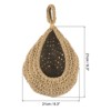 Unique Bargains Handmade Natural Durable Space-saving Hanging Basket 2 Pcs - 2 of 4