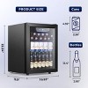 Kismile Mini Fridge 16.93 inches W Freestanding 24 Cans (12 oz.) 1.7 Cubic Feet Beverage Refrigerator with Bottle Storage and Reversible Door - 3 of 4