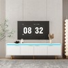 TV Stand for TVs up to 80", Modern Fluted Entertainment Center with Storage Cabinets, Wood TV Console Table Media Cabinet for Living Room Bedroom - 2 of 4