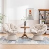 Oversized Swivel Accent Chair,360° Swivel Barrel Chair, Multicoloured Papasan Chair for Living Room-Cuddlewood - 3 of 4