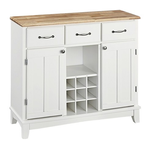 White buffet outlet wood top