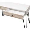 NicBex Rustic Writing Desk Minimalist Home Office Desks with Metal Accents for Office, Study - 3 of 4