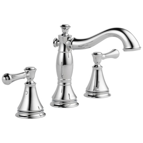 Delta Faucets Cassidy Two Handle Widespread Bathroom Faucet In Chrome ...