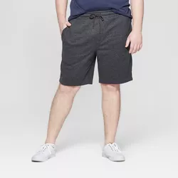Men's Big & Tall 8.5" Regular Fit Ultra Soft Fleece Pull-On Shorts - Goodfellow & Co™ Charcoal Gray 5XL
