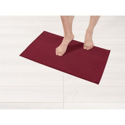 Threshold Performance 100% Cotton Reversible Bath Rug Deep Red 20 X 34 - New