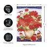 Red Geraniums Moire Garden Flag - 4 of 4