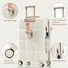 YONWAY 3 Piece Luggage Sets, ABS Hardshell Expandable  Luggage Sets, 20-inch with USB Port, Carry Cup Holder, W/Spinner Wheels & TSA Lock - 2 of 4
