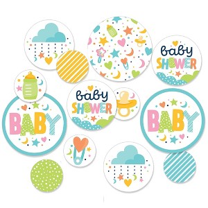 Big Dot of Happiness Colorful Baby Shower - Gender Neutral Party Giant Circle Confetti - Party Decorations - Large Confetti 27 Count - 1 of 4