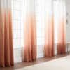 Chanasya 2pk Gradient Ombre Faux Belgian Flax Semi Sheer Window Curtain Panels - Set of 2 - 2 of 4