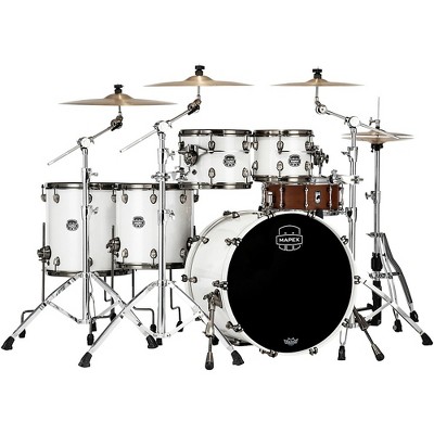 Mapex Saturn Evolution Workhorse Birch 5-Piece Shell Pack with 22 in. Bass Drum Polar White