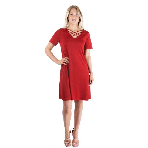 Red t shirt dress target discount