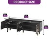 Mid-Century TV Stand for up to 80 Inch TV, Modern Media Console with 4 Carved Doors, 70" Entertainment Center With Storage For Living Room - 3 of 4