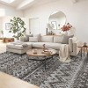 Acekool Boho Runner Rug 2x6, Non-Slip Washable Bohemian Pattern Low Pile Carpet for Kitchen, Bathroom, Bedroom, Soft Floor Cover Red - 3 of 4