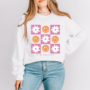 Simply Sage Market S.W.Smiley Retro Smiley Face Sweatshirt - 1 of 4