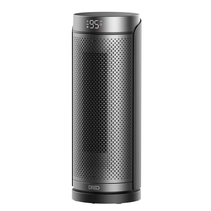 Dreo 1500W Solaris Plus PTC Heating Oscillating Tower Space Heater with Remote Silver, 2 of 7