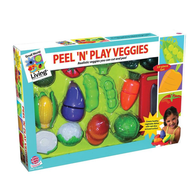 Small World Toys Peel 'N' Play Vegetable Set, 13 Pieces, 1 of 3