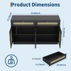 60'' Rattan Sideboard, Sideboard Cabinet with Adjustable Shelves - 2 of 4