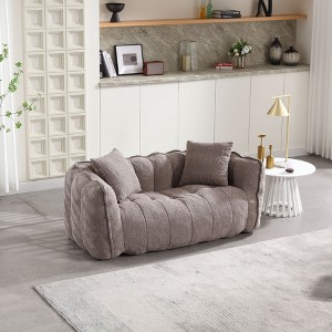 NicBex Chenille High Back Bean Bag Chair,Lazy Loveseat Sofa with 2 Pillows and High Resilience Foam for Living Room,Bedroom,Apartment - 1 of 4