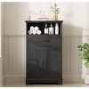 Bathroom Cabinet, Farmhouse Storage Cabinet, Versatile Freestanding Storage, Freestanding Bathroom Organizer with Doors & Drawers - 2 of 4