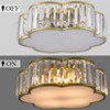 Claxy 4-Light Crystal Flush Mount Ceiling Light Modern Gold Ceiling Light - 3 of 4