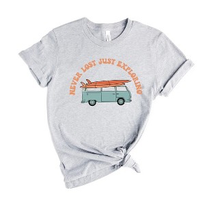 Simply Sage Market Women's Never Lost Peach Short Sleeve Graphic Tee - 1 of 4