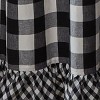 Park Designs Buffalo Check Ruffled Black and White Shower Curtain 72" x 72" - 2 of 4