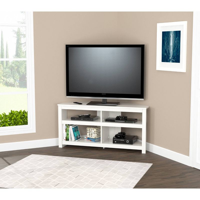 Corner TV Stand for TVs up to 60&#34; Dark Brown - Inval, 2 of 9