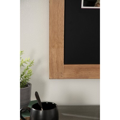 Rustic Brown and Black Magnetic Wood Framed Chalkboard
